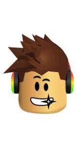 Roblox character with smile.