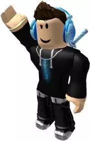 Roblox character with black suit